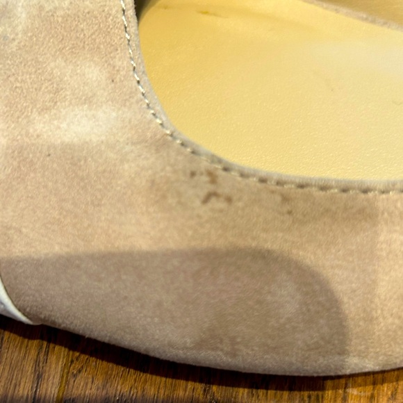 ANN TAYLOR s9 pointy toe cap flats-So cute! Leather/suede Sml marks c last pics - Picture 8 of 8